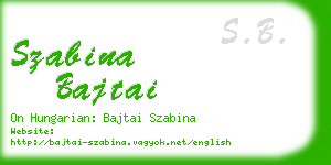 szabina bajtai business card